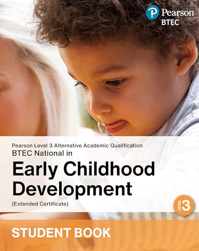 BTEC Level 3 Early Childhood Development student book cover with a child.