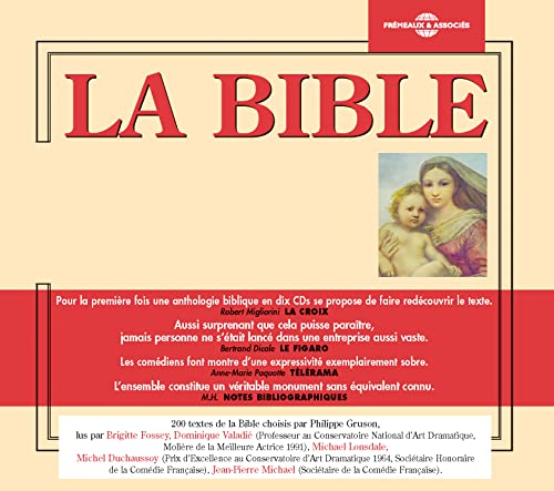 CD cover titled La Bible with a painting of the Virgin Mary and child.