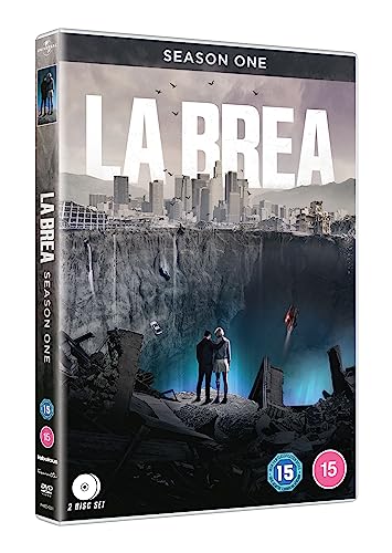 La Brea Season One DVD cover showing a massive sinkhole in a city.