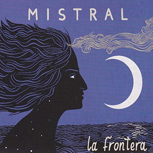 CD cover: Silhouette of a woman’s profile with a crescent moon.