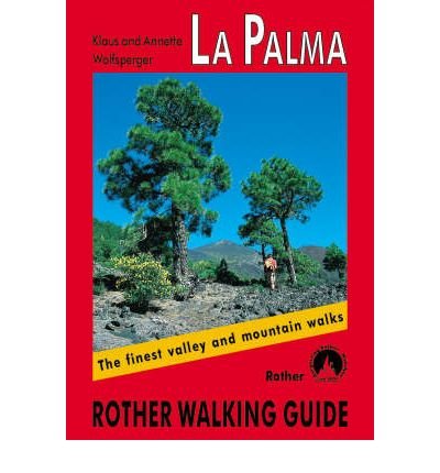 Book cover: La Palma walking guide with trees and mountains.