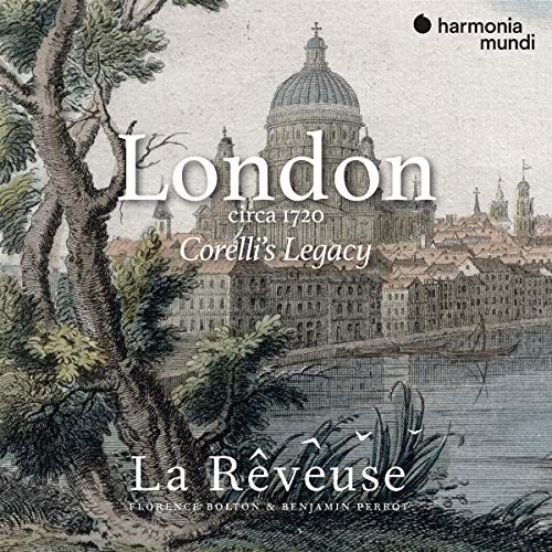 CD cover depicting 18th-century London cityscape with text overlay.