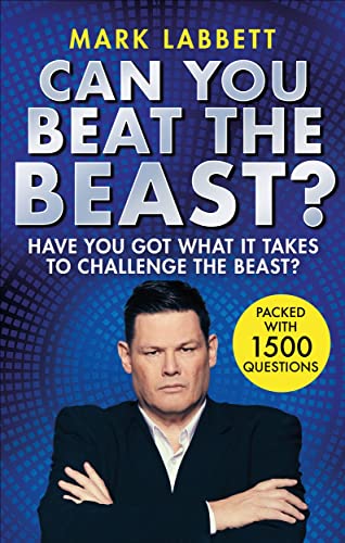 Book cover featuring Mark Labbett, "The Beast," and quiz questions.