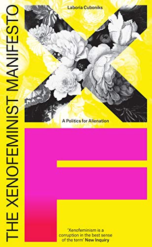 Book cover with a bright yellow background, large black X, and pink F letter.