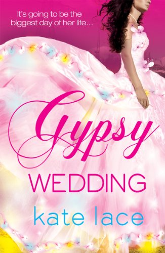 Book cover: woman in a large pink wedding dress, title "Gypsy Wedding".