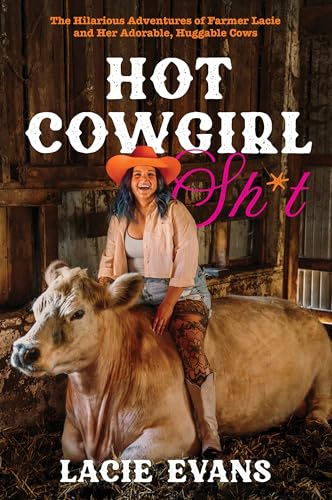 Woman in cowboy hat sits on a cow in a barn.