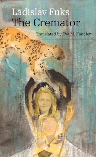 Book cover for "The Cremator" with a leopard and human face image.