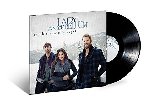Vinyl record with cover featuring Lady Antebellum trio in winter attire against snowy background.