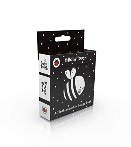 Black and white baby book in packaging, with a ladybug design.
