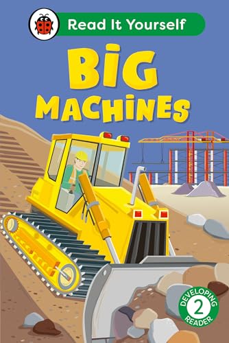 Book cover with a yellow bulldozer and text “Big Machines”.