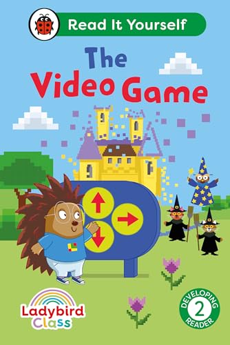 Ladybird Class video game book cover with hedgehog, castle, and witches.