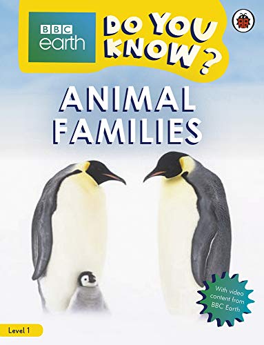 Book cover: “Do You Know? Animal Families” featuring penguins.