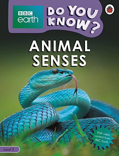 Book cover: "Do You Know? Animal Senses" featuring a blue snake.