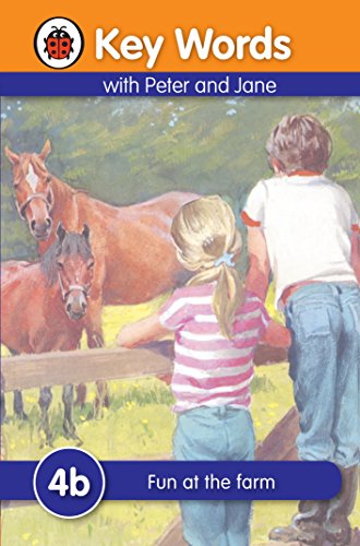 Book cover: children looking at horses in a farmyard scene.