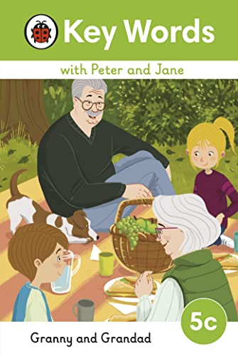 Book cover: family picnic scene with grandparents, children, and a dog.