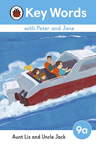 Children and adults on a speedboat, book cover for early readers.