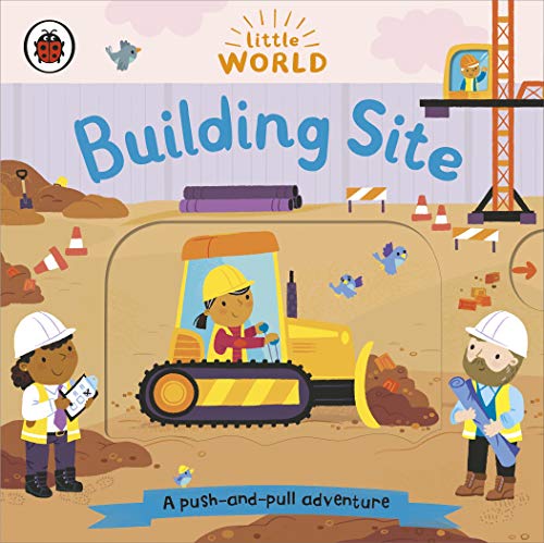 Children’s book cover depicting a construction site with workers and machinery.