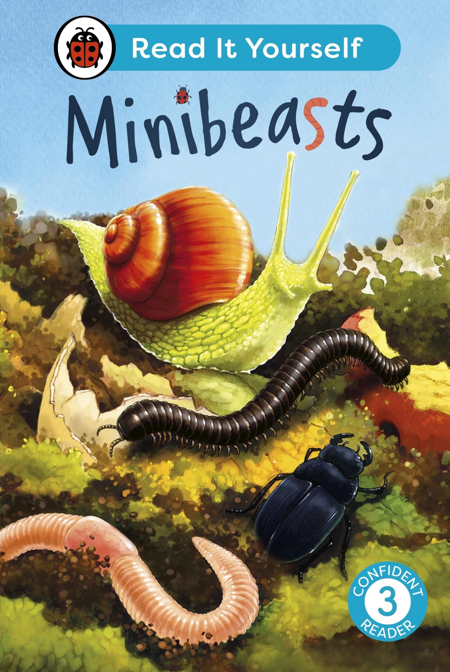 Book cover featuring a snail, centipede, beetle, and worm.