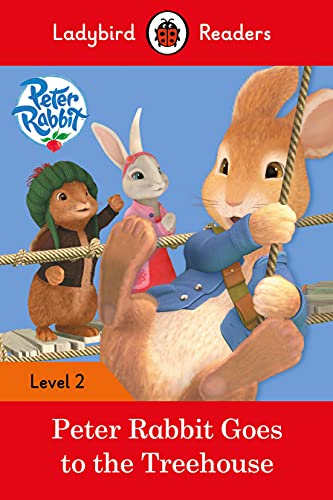 Peter Rabbit and friends on a rope bridge, book cover.