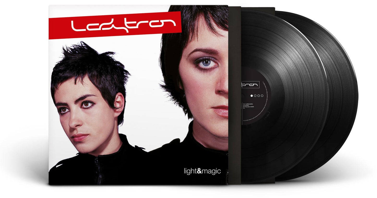 Ladytron “Light & Magic” vinyl record with portrait cover art.