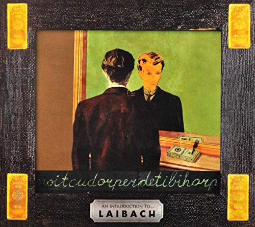 CD cover: Man in suit facing a mirror in a green room.