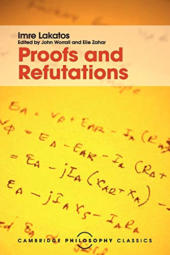 Book cover: "Proofs and Refutations" with handwritten mathematical equations.