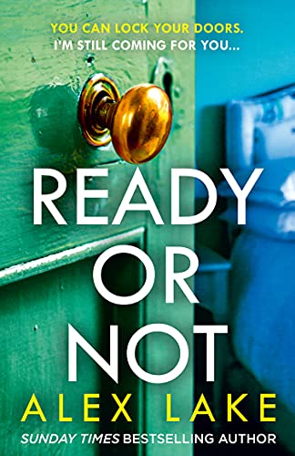 Book cover: green door with gold knob, large white text "READY OR NOT".