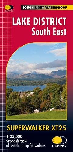 Lake District map cover with a landscape view of hills and water.