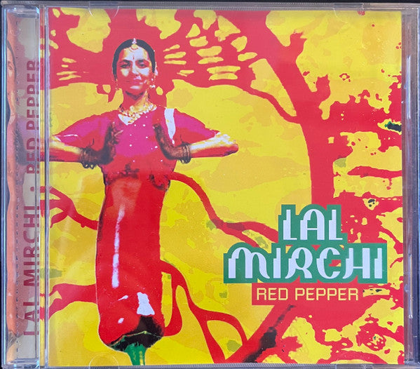 CD cover featuring a woman in red dancing against a yellow background.