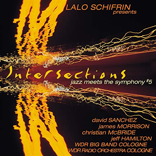 CD cover for Lalo Schifrin’s “Intersections” with abstract orange lines.