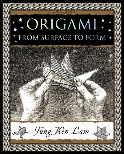 Book cover showing hands folding an origami crane with text Origami: From Surface to Form.