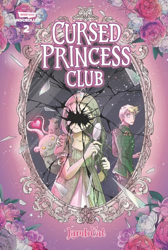 “Cursed Princess Club Volume 2” cover: cracked mirror, girl, and boy illustration.