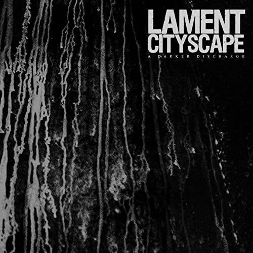 Black and white album cover with dripping texture and bold text: "Lament.