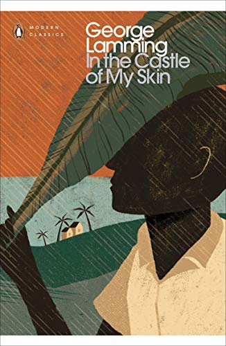 Book cover: profile of a man with a tropical landscape background.