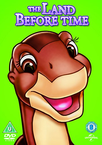 The Land Before Time" DVD cover featuring a young brown dinosaur.