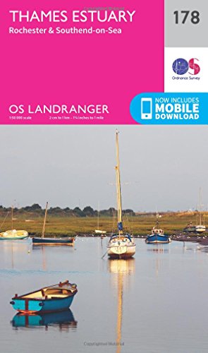 OS Landranger map cover featuring sailboats on the Thames Estuary.
