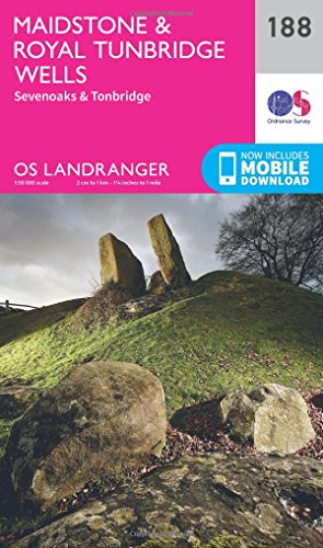 OS Landranger map cover for Maidstone & Royal Tunbridge Wells area.