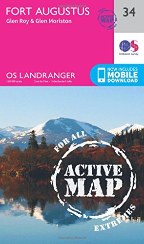 Ordnance Survey Landranger Active Map of Fort Augustus, Glen Roy & Glen Moriston.