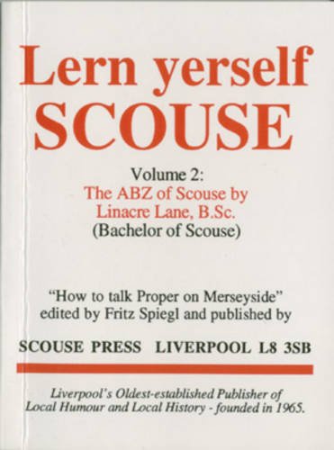 Book cover: "Lern Yerself Scouse" with red text and Liverpool details.
