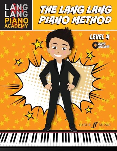Piano method book cover featuring a cartoon boy and piano keys.