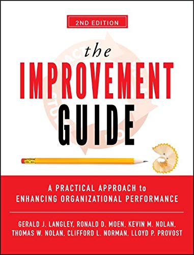 Book cover: "The Improvement Guide," red and white with a pencil.