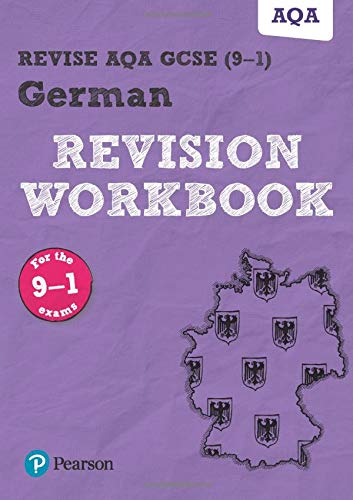 Purple AQA GCSE German revision workbook with a map of Germany.
