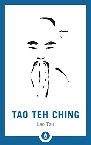 Book cover: black and white portrait of Lao Tzu, text "Tao Teh Ching".