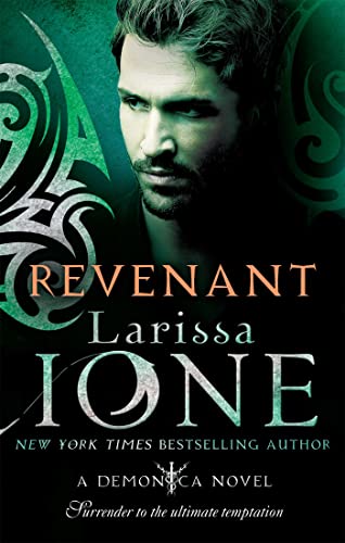 Book cover: dark, moody portrait of a man with ornate green swirls.