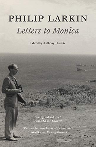 Book cover featuring Philip Larkin standing on a cliff overlooking the sea.