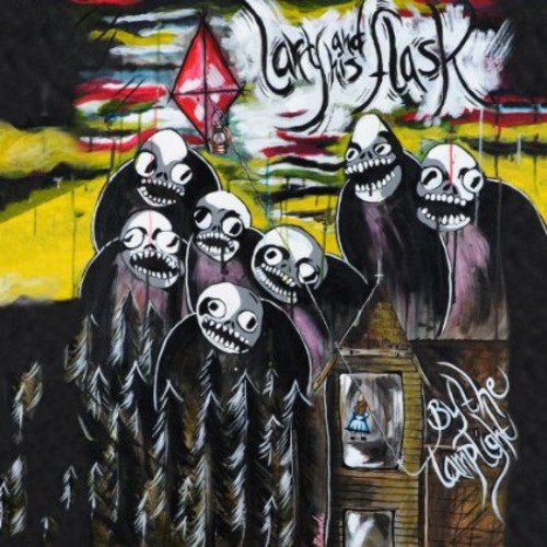 Album cover featuring hooded figures with skull faces, a lamp post, and abstract background.