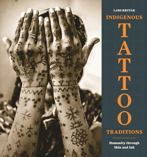 Book cover featuring tattooed arms and hands, titled “Indigenous Tattoo Traditions.”