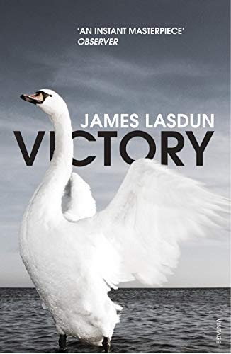 Book cover: "Victory" by James Lasdun, featuring a white swan.