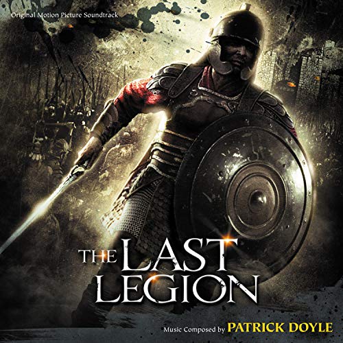 CD cover for "The Last Legion" featuring a Roman soldier with shield and sword.