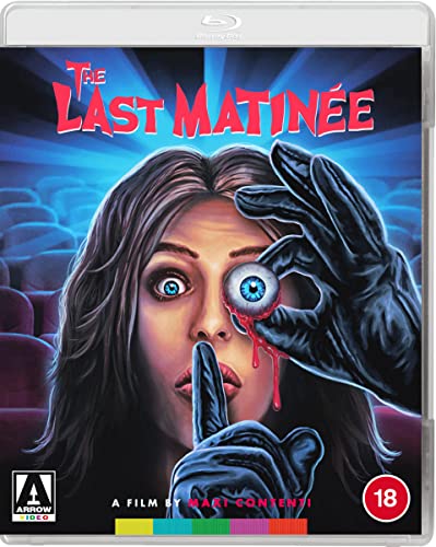 Blu-ray cover for "The Last Matinee" featuring a woman and a hand holding an eye.
